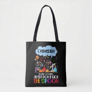 Tote Bag La chimie est comme la Cuisine ne pas lécher Spoon