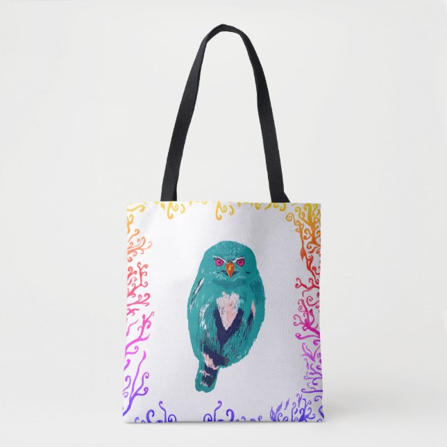 Tote Bag La chouette bleue (Devant)