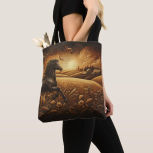Tote Bag La course d'or de Black Stallion