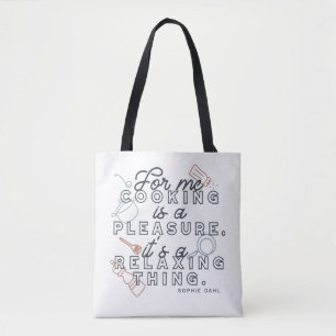 Tote Bag La cuisine est un Plaisir Thé Typographie II