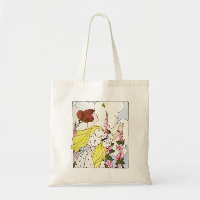 Tote Bag La Dame à Hollyhock Garden (Devant)