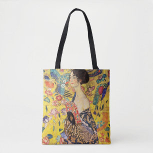 Tote Bag La Dame de Gustav Klimt avec un fan