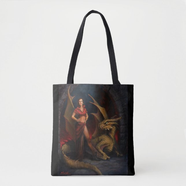 Tote Bag La Dame et le Dragon (Devant)
