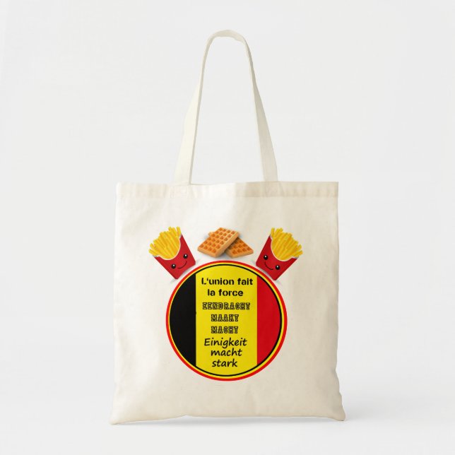 Tote Bag La devise de la Belgique (Devant)