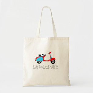 Tote Bag La Dolce Vita La Vie Douce Sur Un Scooter