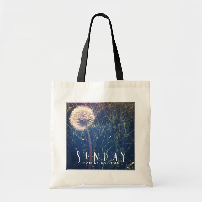 Tote Bag La famille de dimanche mangent l'amusement (Devant)