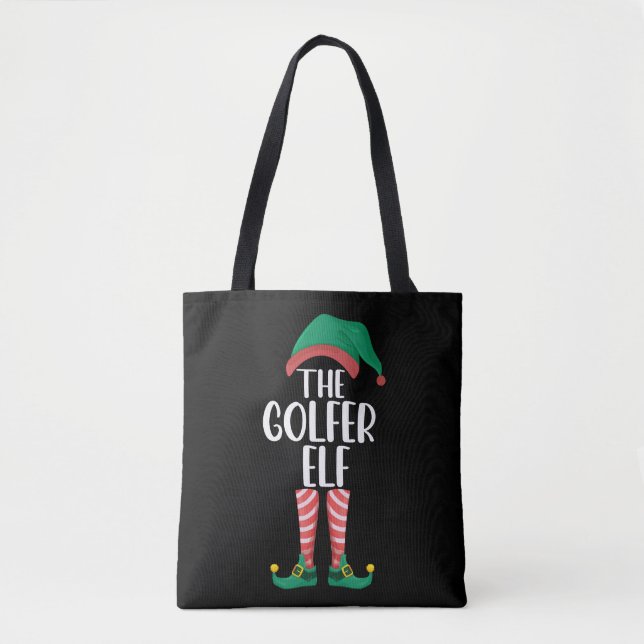 Tote Bag La famille Golfer Elf Golf Correspond à Noël (Devant)