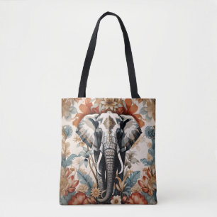Tote Bag La faune majestueuse des éléphants décorés