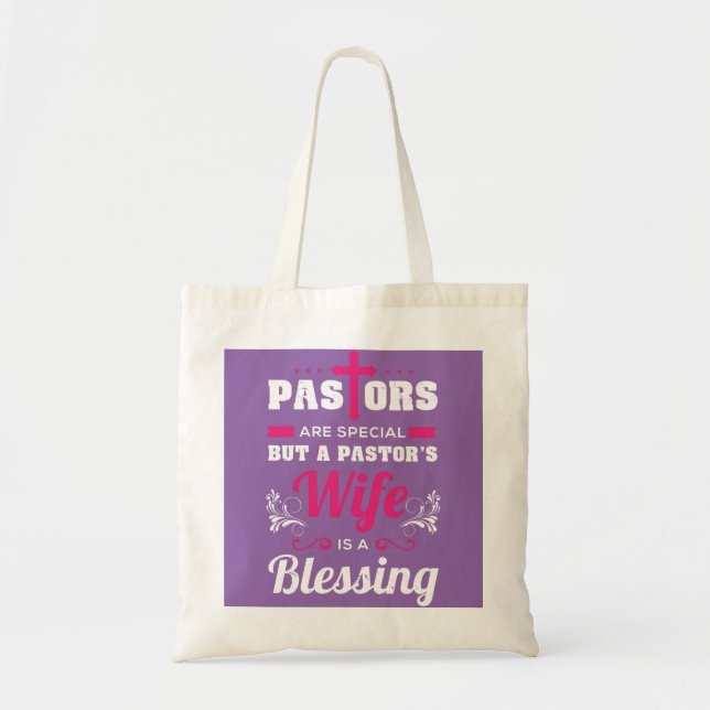Tote Bag La femme du pasteur est une bénédiction (Devant)