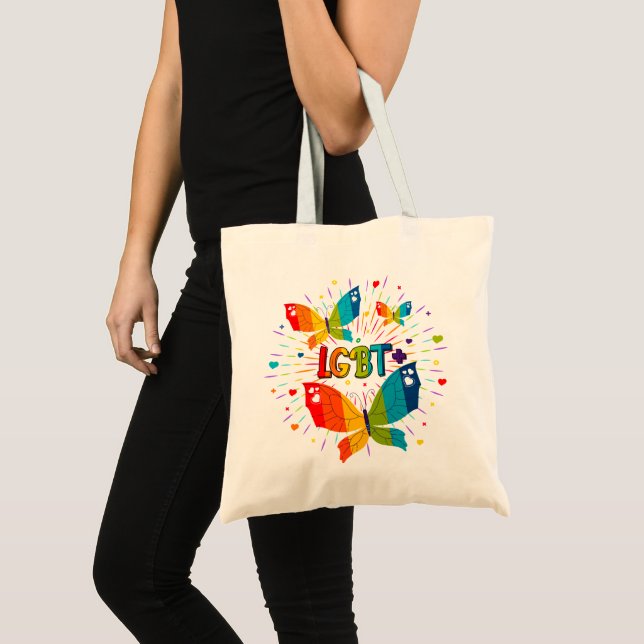 Tote Bag La fierté papillon L'amour est l'amour Sensibilisa (Devant (produit))