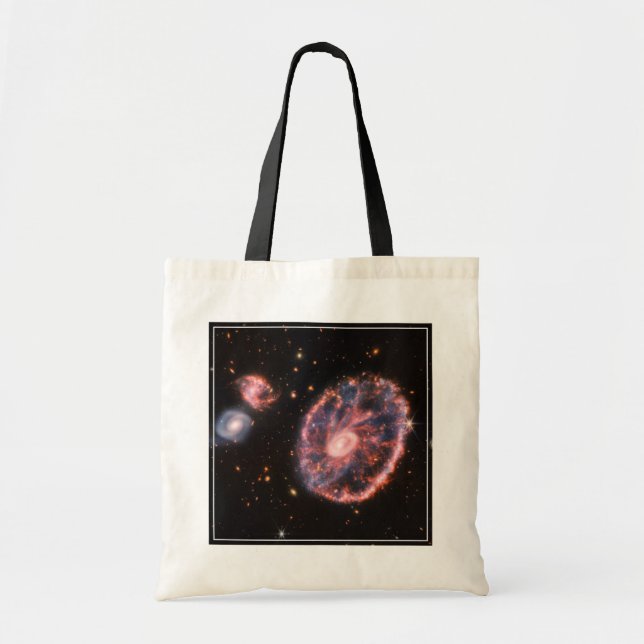 Tote Bag La Galaxie Cartwheel Et Ses Galaxies Compagnons. (Devant)