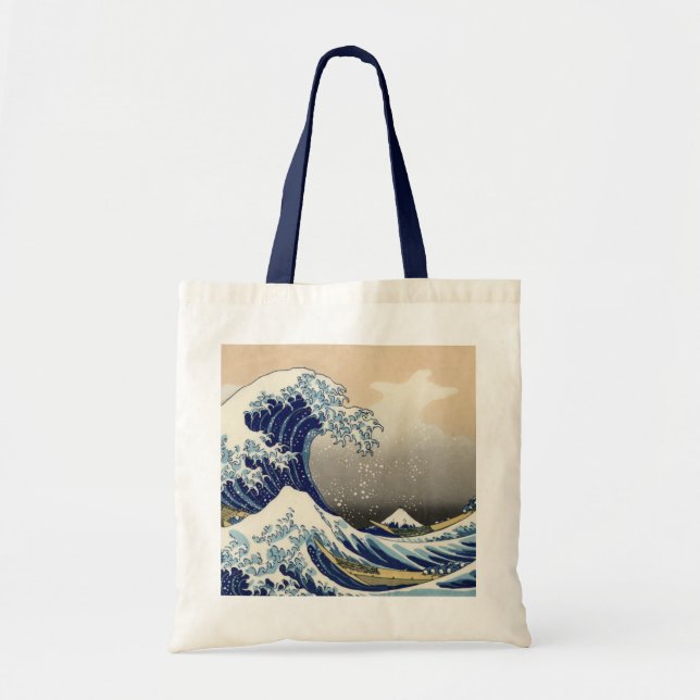Tote Bag La grande vague outre de Kanagawa Fourre-tout (Devant)