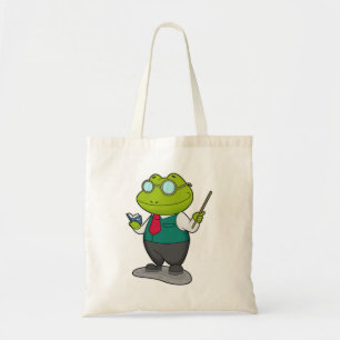 Tote Bag La grenouille comme enseignant avec livre