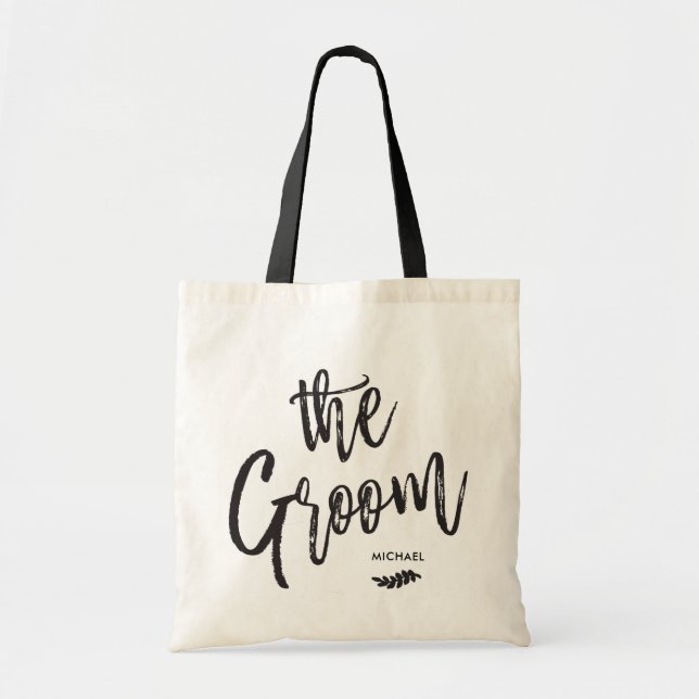 Tote Bag La Groom| Mariage de nom personnalisé du style de  (Devant)