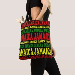 Tote Bag La Jamaïque Jamaïque Rasta jaune vert rouge