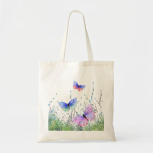 Tote Bag La joie du printemps - Les papillons colorés volen