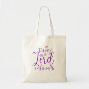 Tote Bag La Joie du Seigneur Écriture pourpre