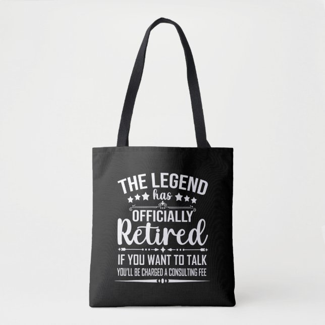 Tote Bag La légende a officiellement retiré la retraite fuu (Devant)