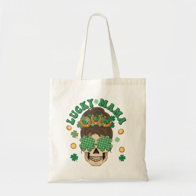 Tote Bag La Lucky Mama Skeleton de St. Patrick (Devant)