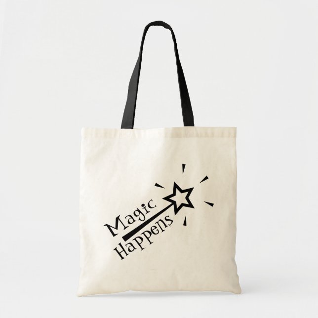 Tote Bag La magie arrive Baguette magique (Devant)