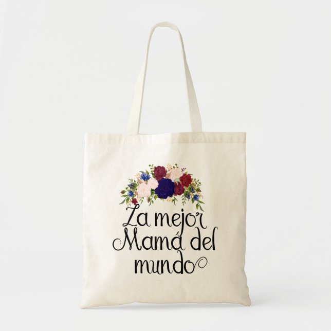 Tote Bag La Majeure Mamá Del Mundo Fête des Mères Espagnole (Devant)
