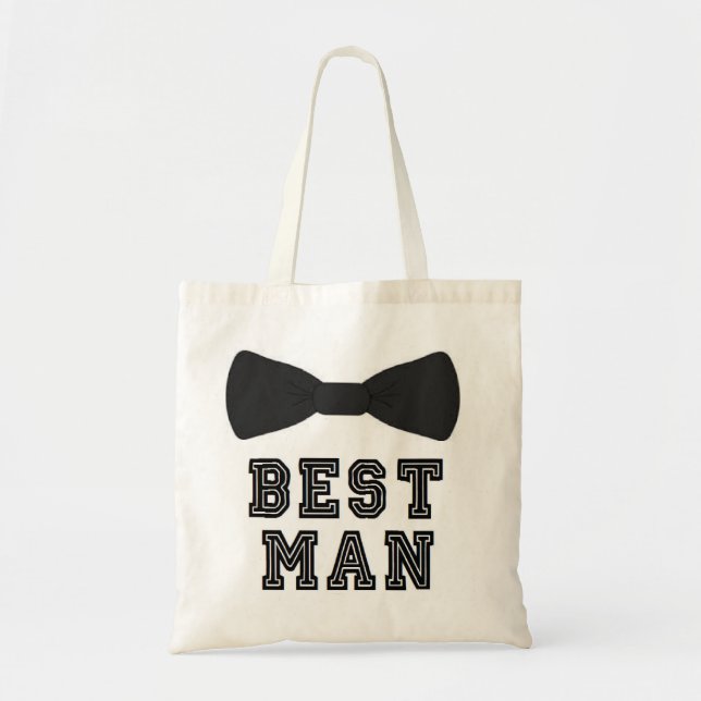 Tote Bag La meilleure cravate d'arc de garçons d'honneur de (Devant)