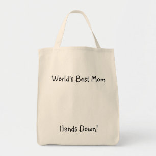 Tote Bag La meilleure maman du monde, mains vers le bas !