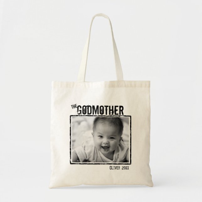 Tote Bag La mère Dieu | Photo et nom personnalisés (Devant)