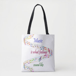 Tote Bag La musique est ce que les sentiments sonnent comme