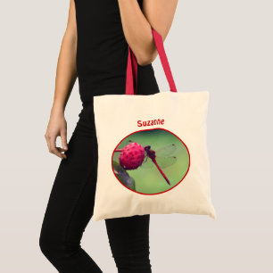 Tote Bag La nature des libellules rouges personnalisée