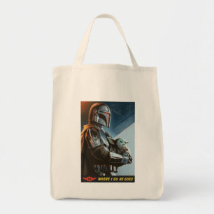 Tote Bag Là où je vais Il va couleur demi-ton graphique