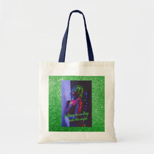 Tote Bag La Parties scintillant aux Faux vertes de la nuit