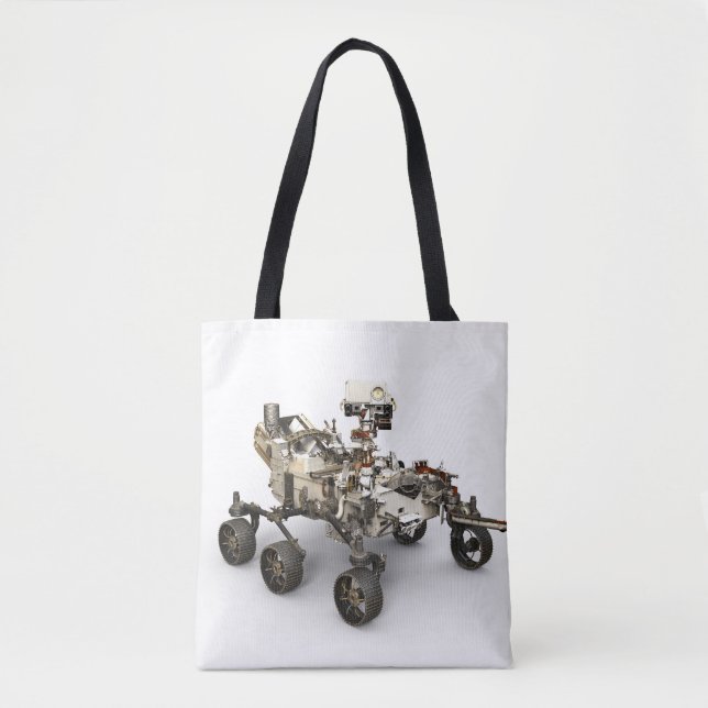 Tote Bag La Persévérance Mars Rover Sur Arrière - plan Blan (Devant)