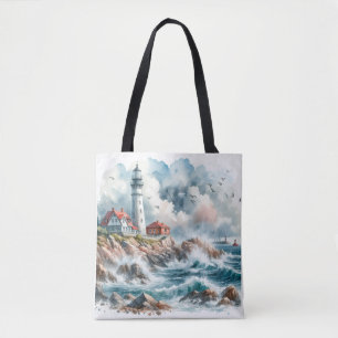 Tote Bag La plage côtière Phare
