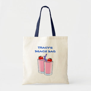 Tote Bag La plage rose d'été de Daiquiris boit le nom fai