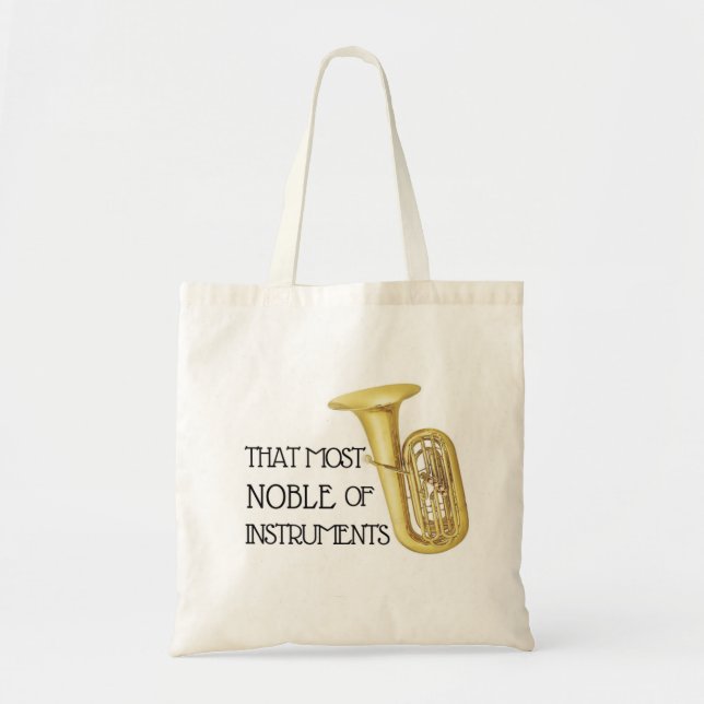 Tote Bag La plus noble des instruments - Tuba (Devant)