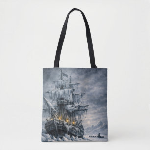 Tote Bag La poursuite arctique de Frankenstein par BurnsInH