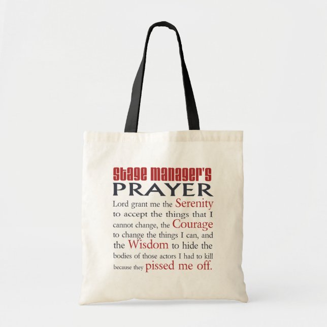 Tote Bag La prière du régisseur (Devant)