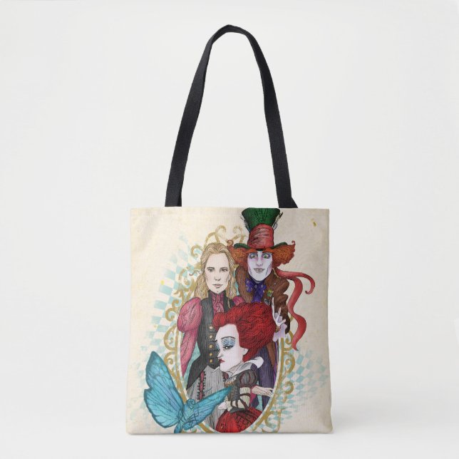 Tote Bag La Reine, Alice et Mad Hatter 3 (Devant)