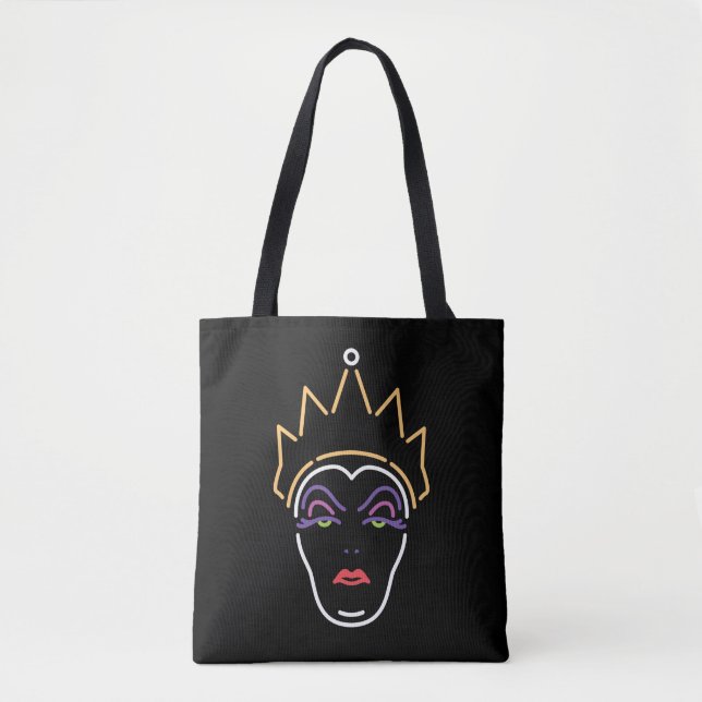 Tote Bag La reine du mal | Visage néon (Devant)