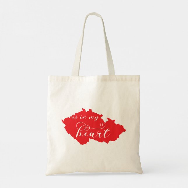 Tote Bag La République Tchèque Est Dans Mon Coeur (Dos)