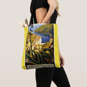 Tote Bag La Riviera Italienne Vintage voyage Fourre-tout