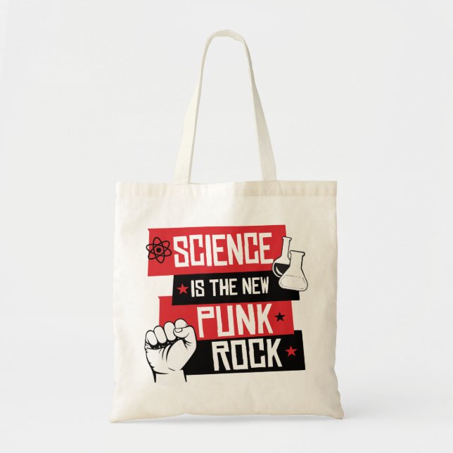Tote Bag La science est le nouveau punk rock (Devant)