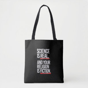 Tote Bag La science est réelle et votre religion est de la 