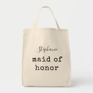 Tote Bag La servante d'honneur Simple fête nuptiale perso