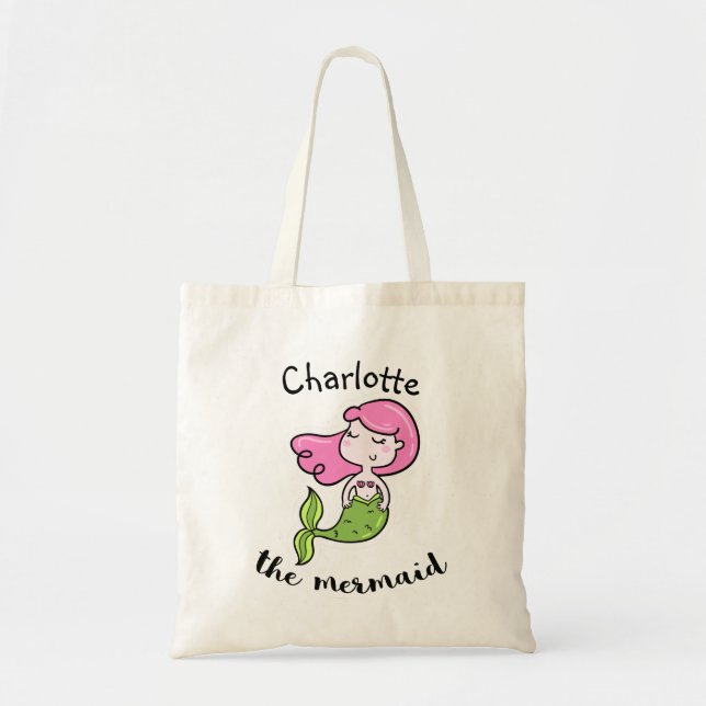 Tote Bag La sirène Fourre-tout des enfants personnalisés (Devant)