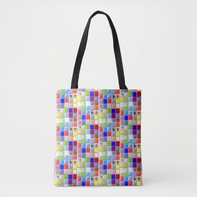 Tote Bag La tuile de mosaïque Fourre-tout | 2 a dégrossi (Devant)