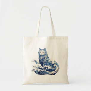 Tote Bag La Vague De Chat Au Large De Kanagawa
