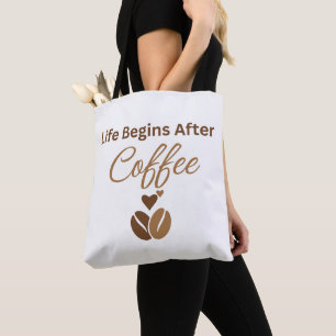Tote Bag La vie commence après le café, Café cosy du matin