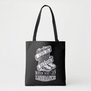 Tote Bag La vie dansante en ligne Funny Country Line Dancer
